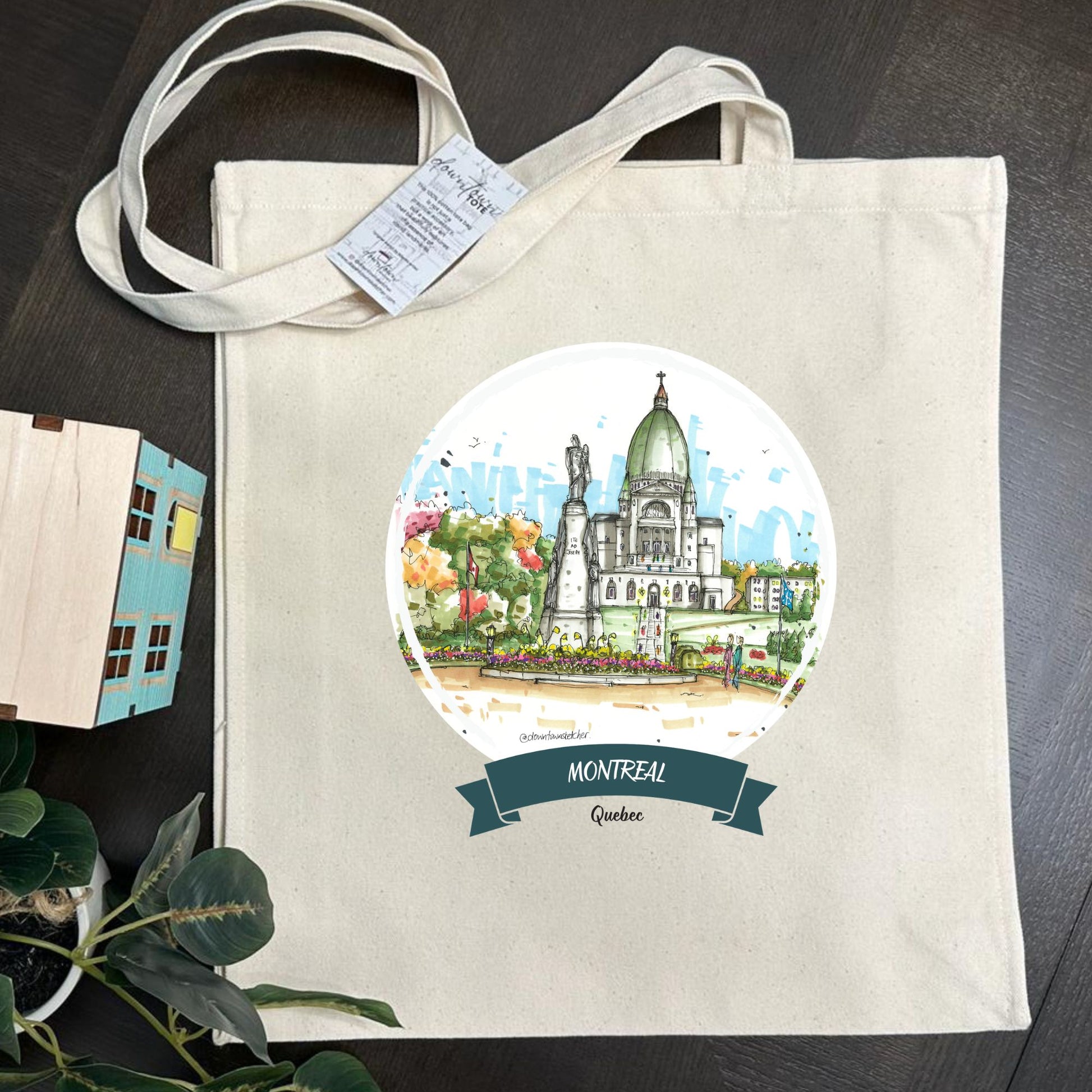 DTS0282 Saint Joseph's Oratory, Mount-Royal, Montreal - Tote Bag - Downtown Sketcher