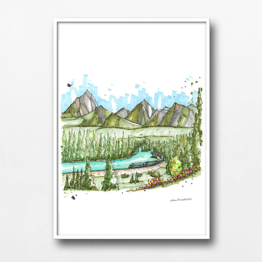 Rocky Mountaineer at Morant's Curve, Banff National Park, Alberta