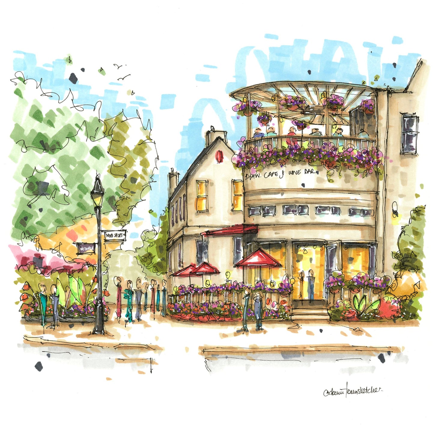 Shaw Cafe and Wine Bar street scene, Niagara on the Lake