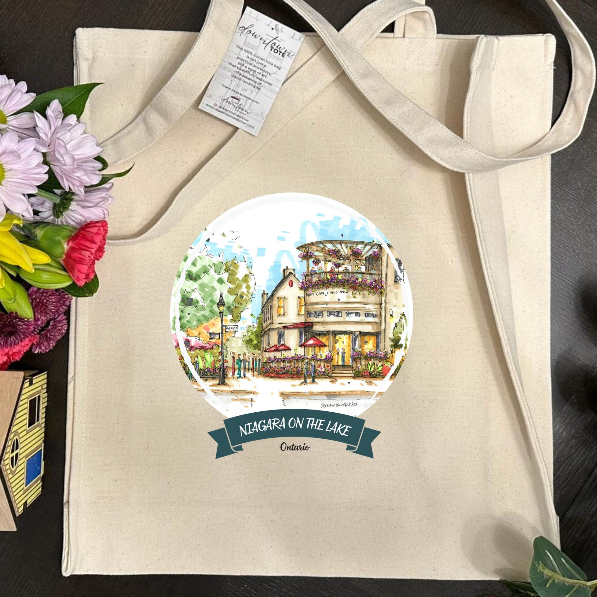 Shaw Cafe and Wine Bar street scene, Niagara on the Lake - Downtown Tall Tote