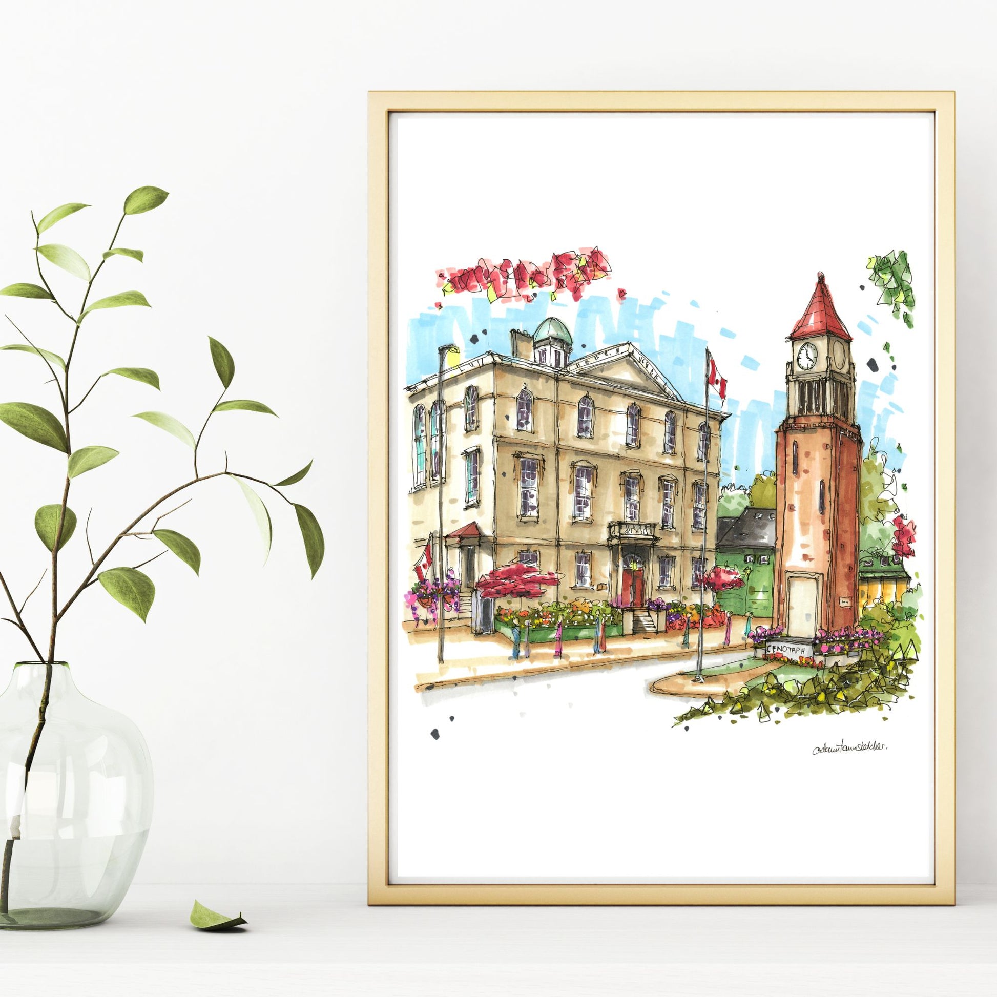 The Memorial Clock Tower and Court House Theatre, Niagara on the Lake