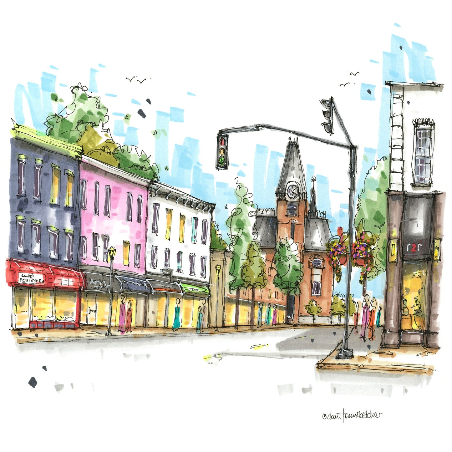 York Street & Fredericton City Hall, New Brunswick