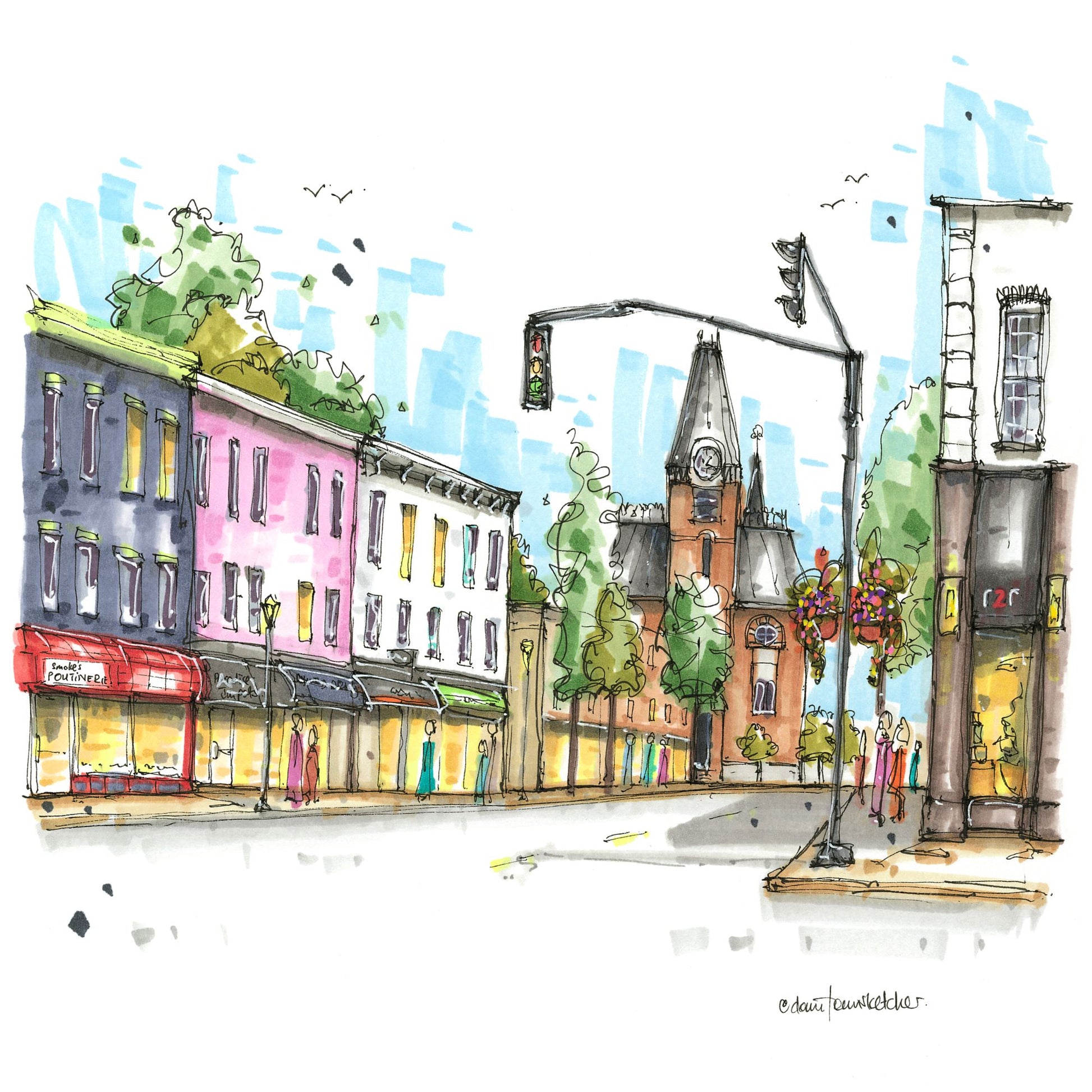 York Street & Fredericton City Hall, New Brunswick