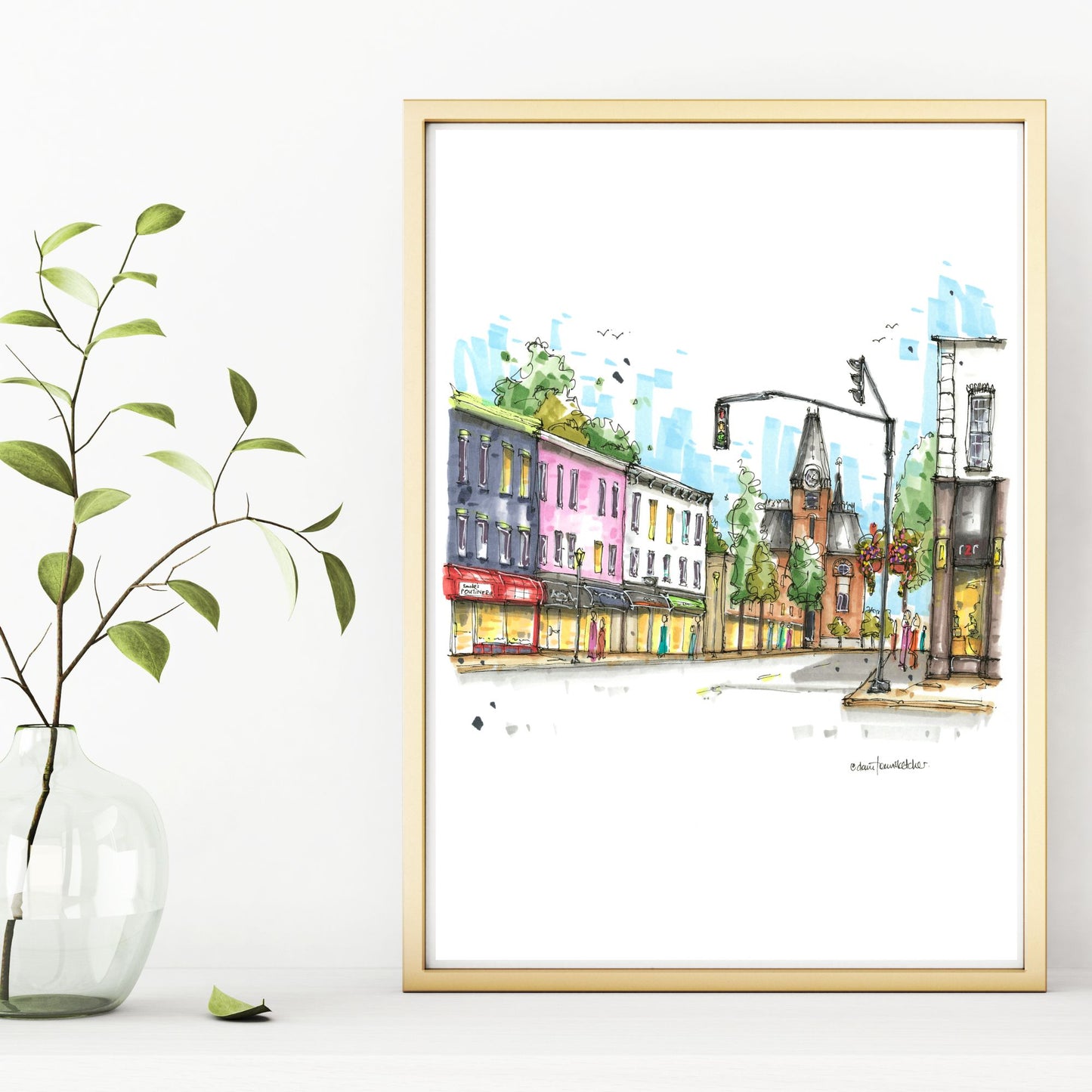 York Street & Fredericton City Hall, New Brunswick
