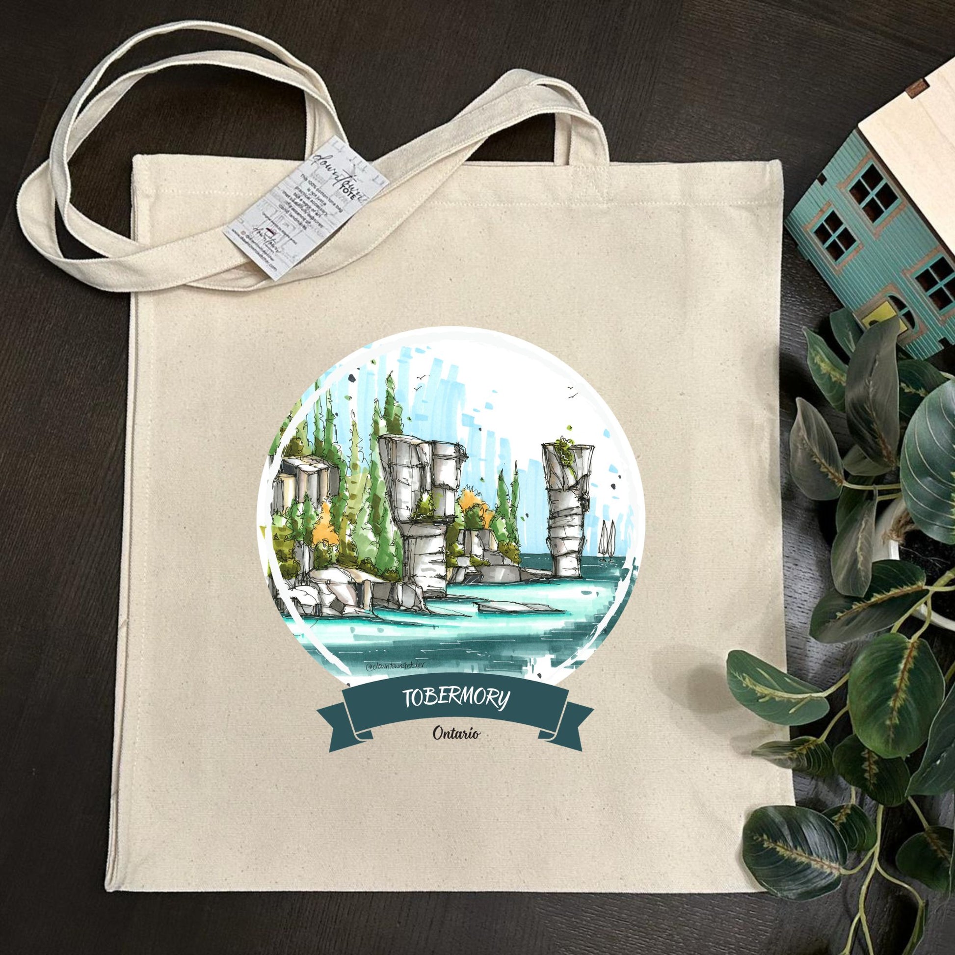 Big and Small Flowerpot Tobermory, ON - Downtown Tall Tote