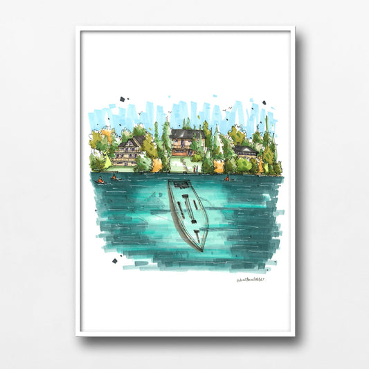 DTS0302 Sweepstakes Ship Wreckage, Tobermory, ON - Downtown Sketcher