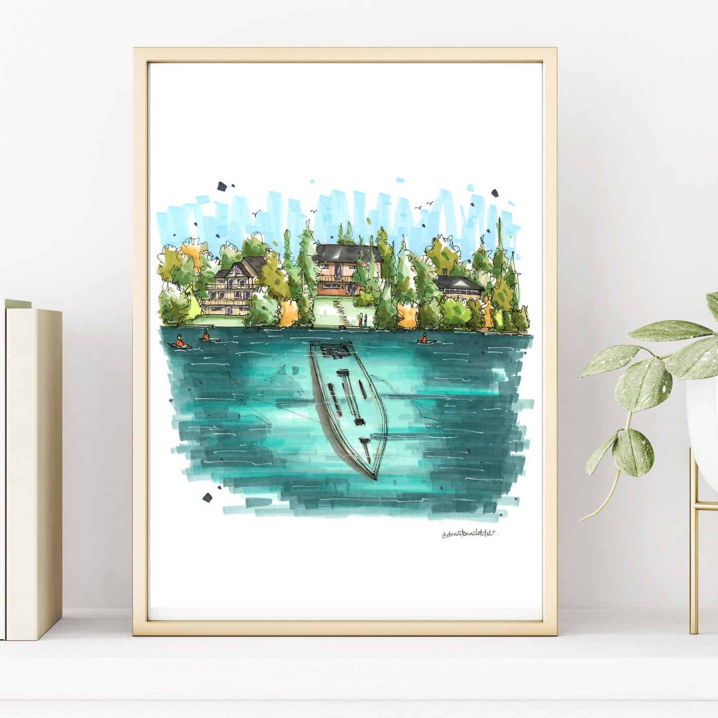 DTS0302 Sweepstakes Ship Wreckage, Tobermory, ON - Downtown Sketcher