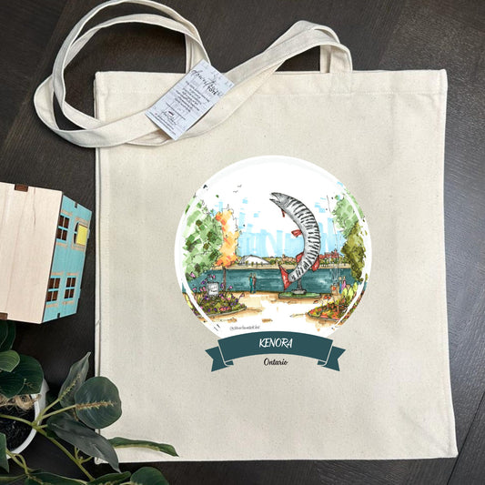 Husky the Muskie, Kenora Ontario - Downtown Tall Tote