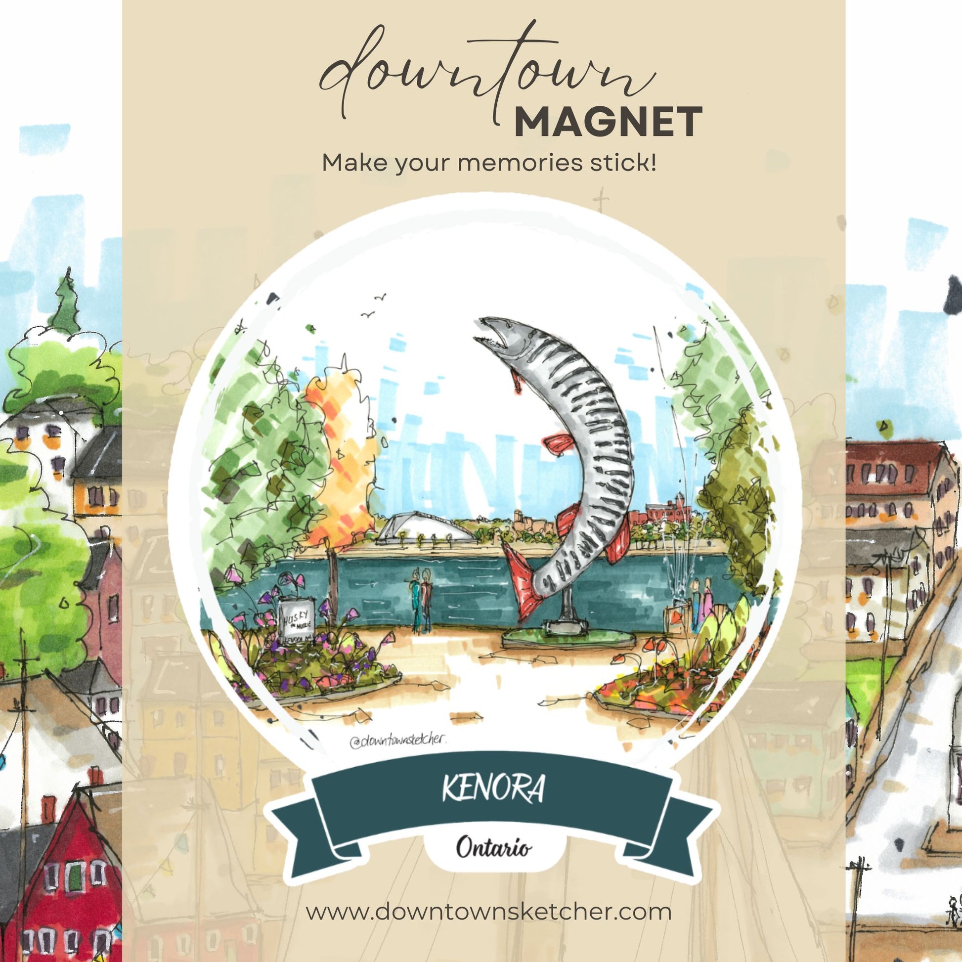 Husky the Muskie, Kenora Ontario- Downtown Magnet