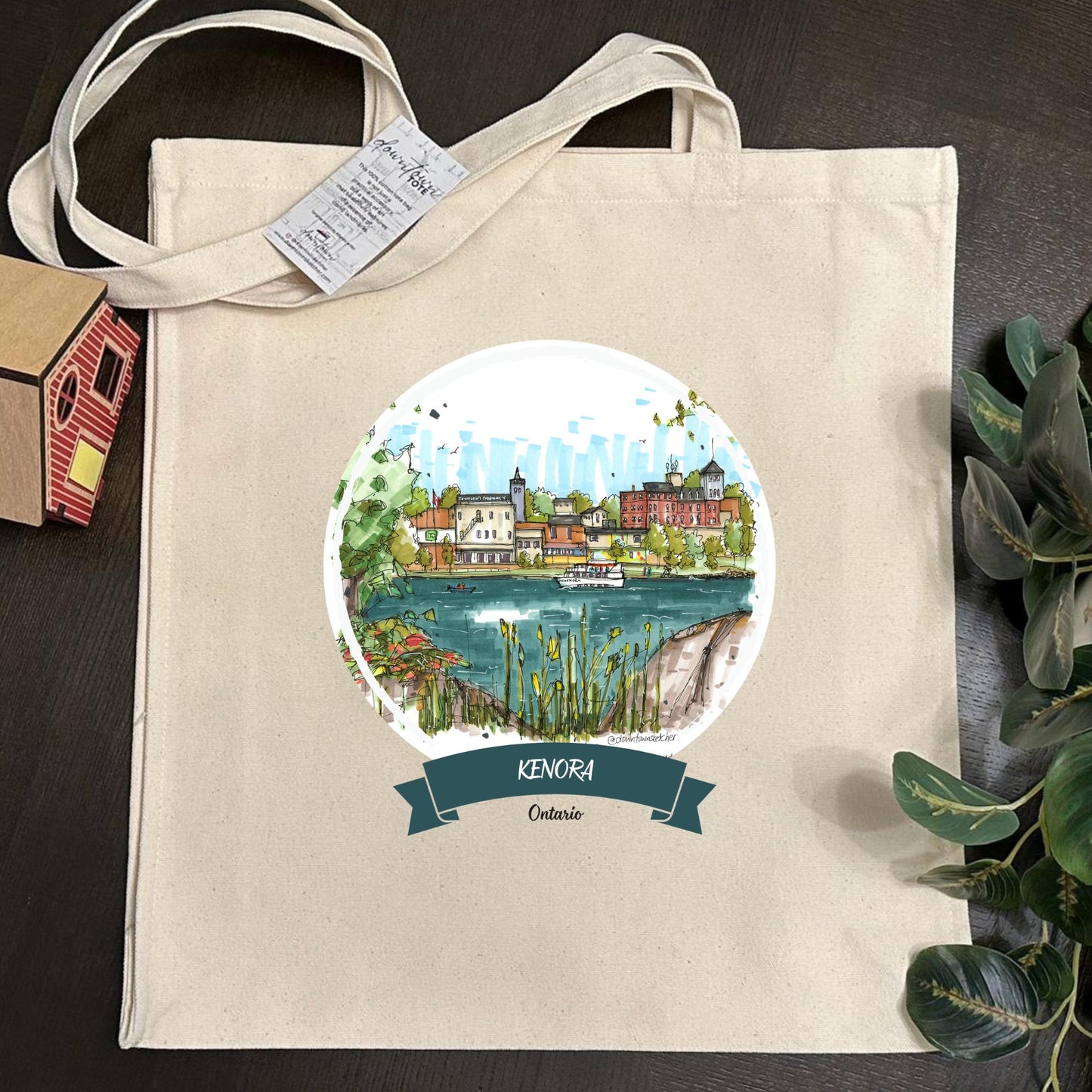 MS Kenora and Kenora Waterfront, Ontario - Downtown Tall Tote