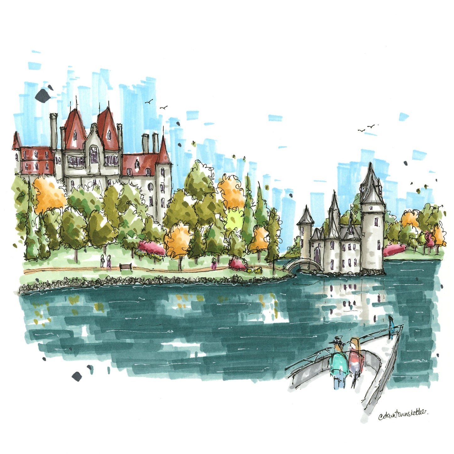 Boldt Castle, the Power House and Clock Tower, Thousand Islands