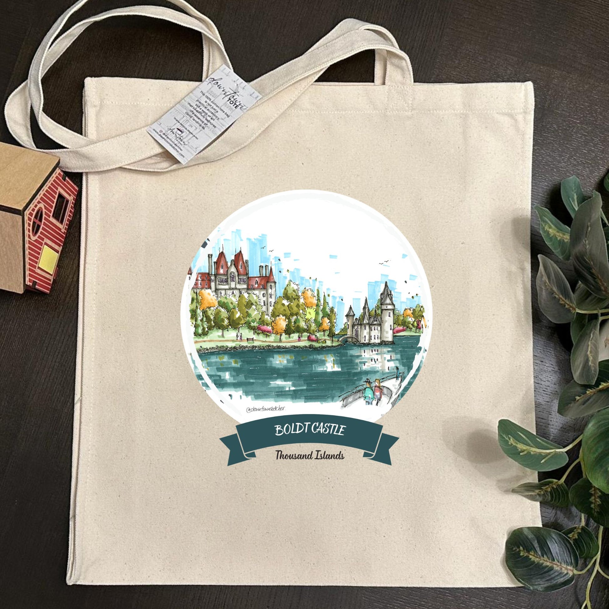 Boldt Castle, the Power House and Clock Tower, 1000 Islands - Downtown Tall Tote