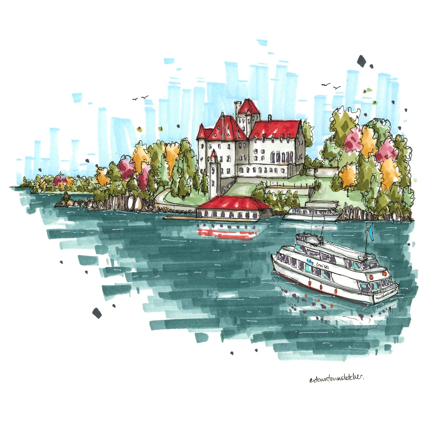 Singer Castle on Dark Island, 1000 Islands - Downtown Magnet