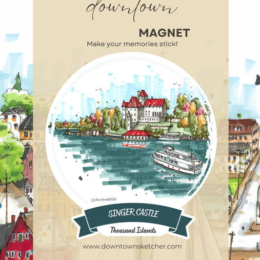 Singer Castle on Dark Island, 1000 Islands - Downtown Magnet