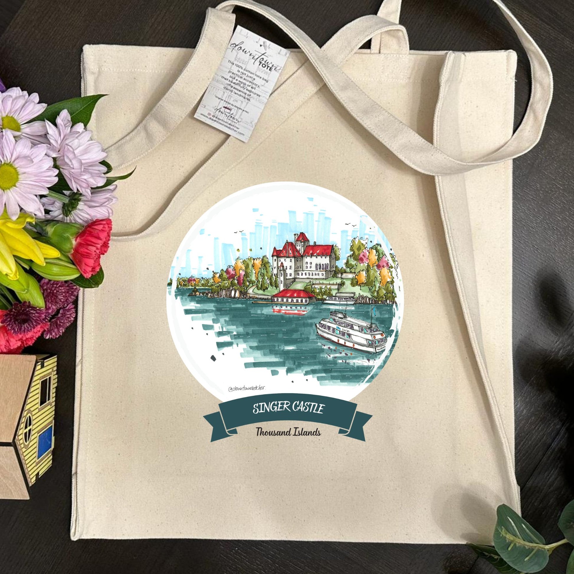 Singer Castle on Dark Island, 1000 Islands - Downtown Tall Tote