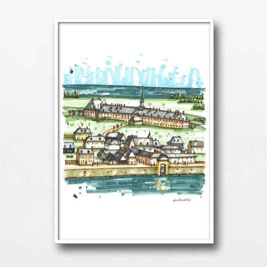 DTS0326 Fortress of Louisbourg National Historic Site, Cape Breton - Downtown Sketcher