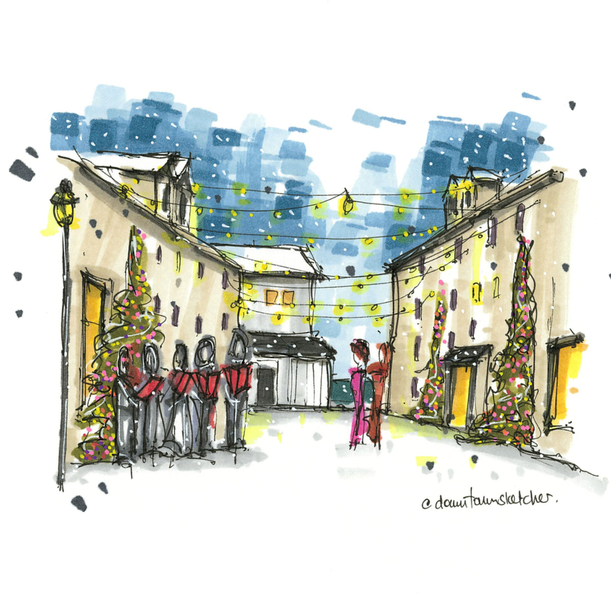 Carolers at the Historic District, Halifax - Christmas Card