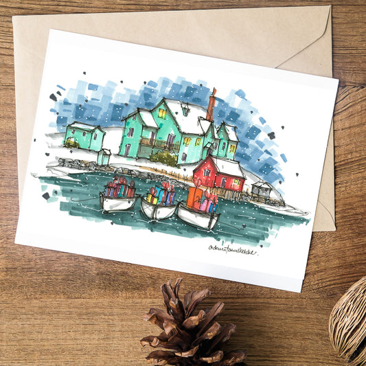 Christmas gifts at Peggy's Cove - Christmas Card