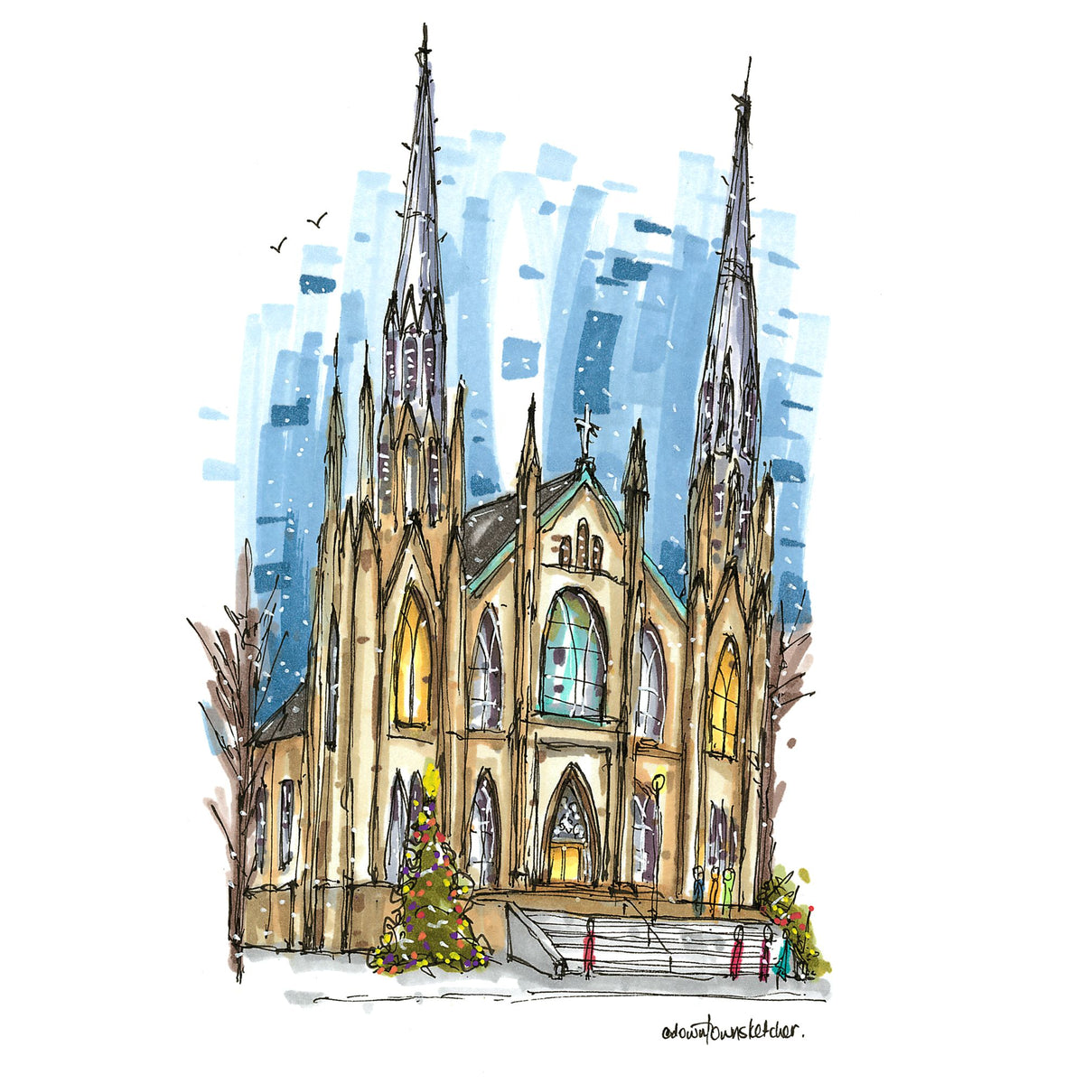 St. Dunstan's Basilica, PEI - Christmas Card