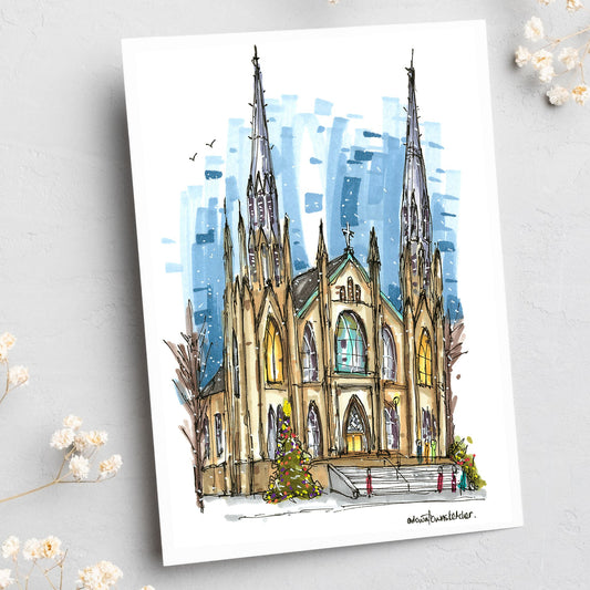 St. Dunstan's Basilica, PEI - Christmas Card