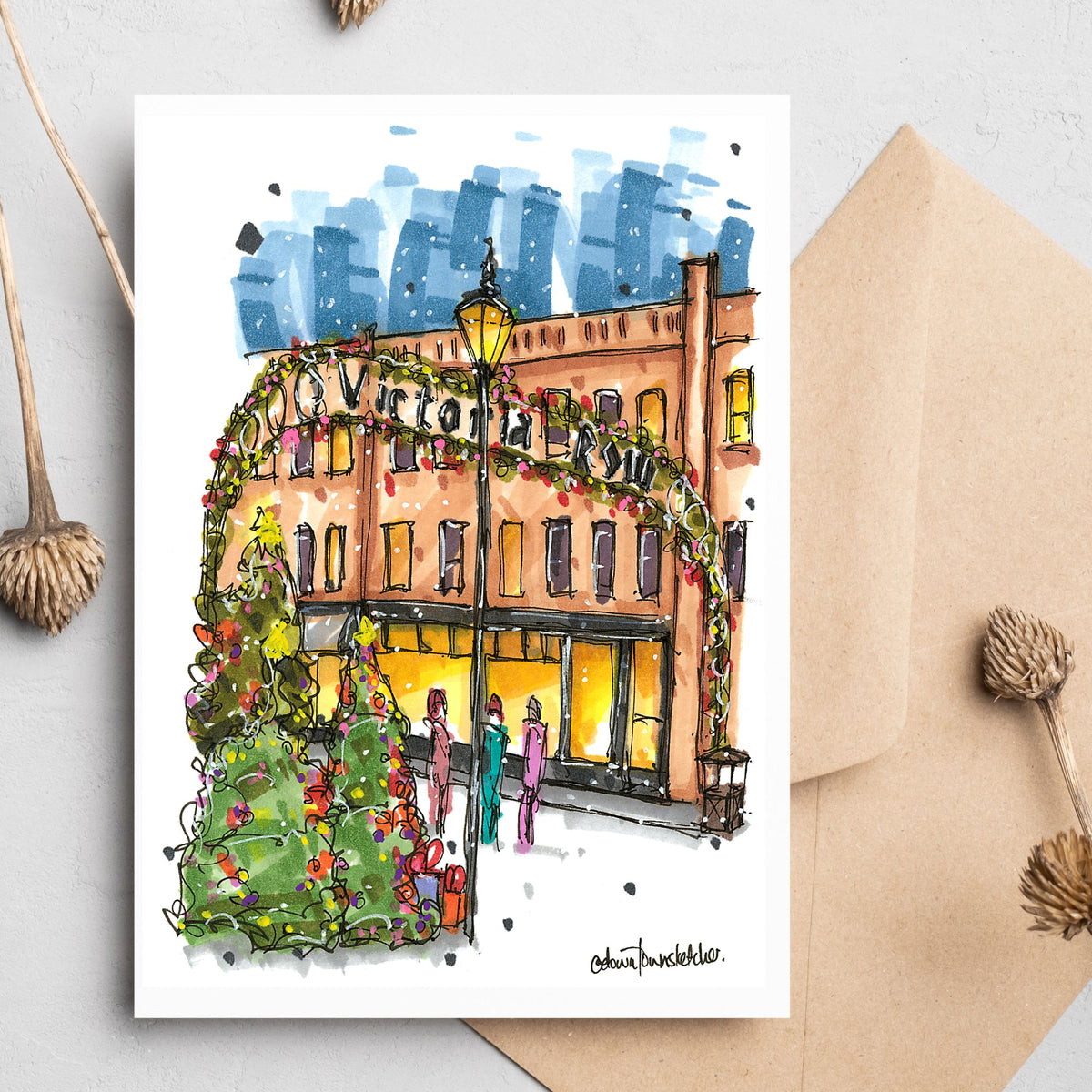 Victoria Row Christmas, Charlottetown, PEI - Christmas Card