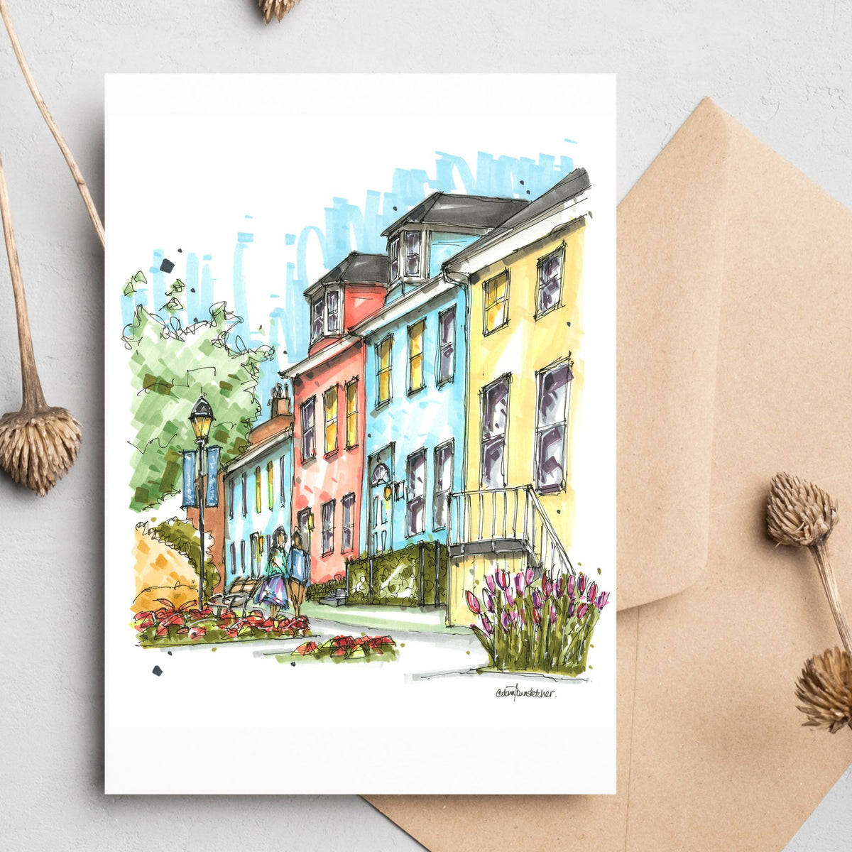 Carrol House, Inns on Great George, Charlottetown, PEI, Greeting Card