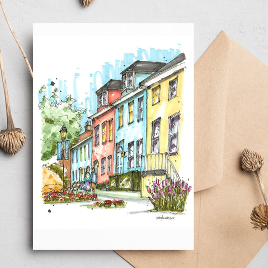 Carrol House, Inns on Great George, Charlottetown, PEI, Greeting Card