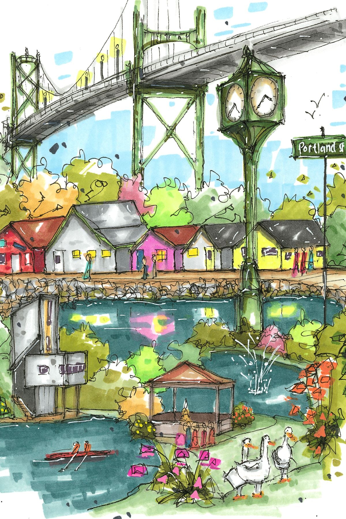 DTSP004 Dartmouth, Nova Scotia - Mini Luxury Puzzle - Downtown Sketcher