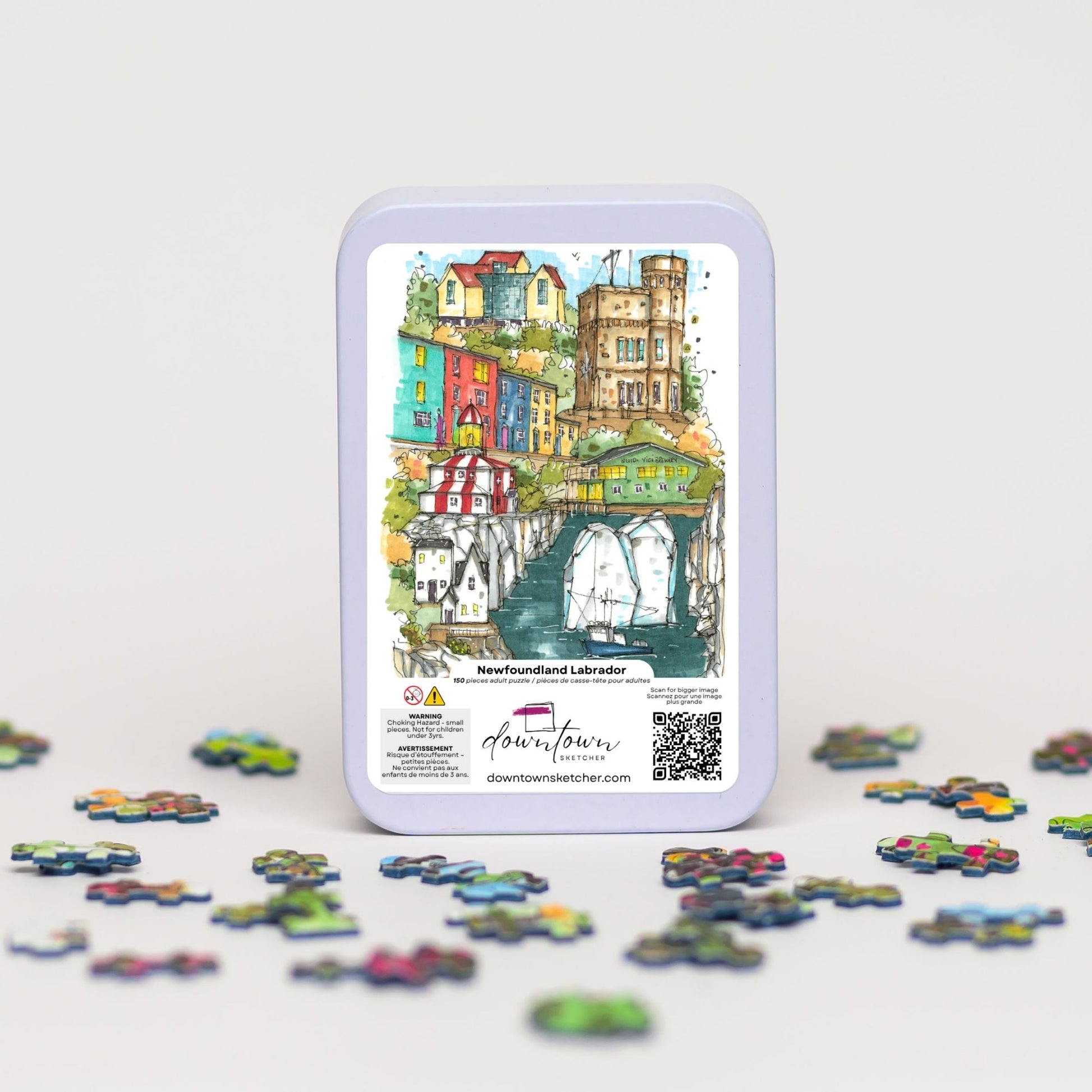DTSP007 Newfoundland & Labrador - Mini Luxury Puzzle - Downtown Sketcher