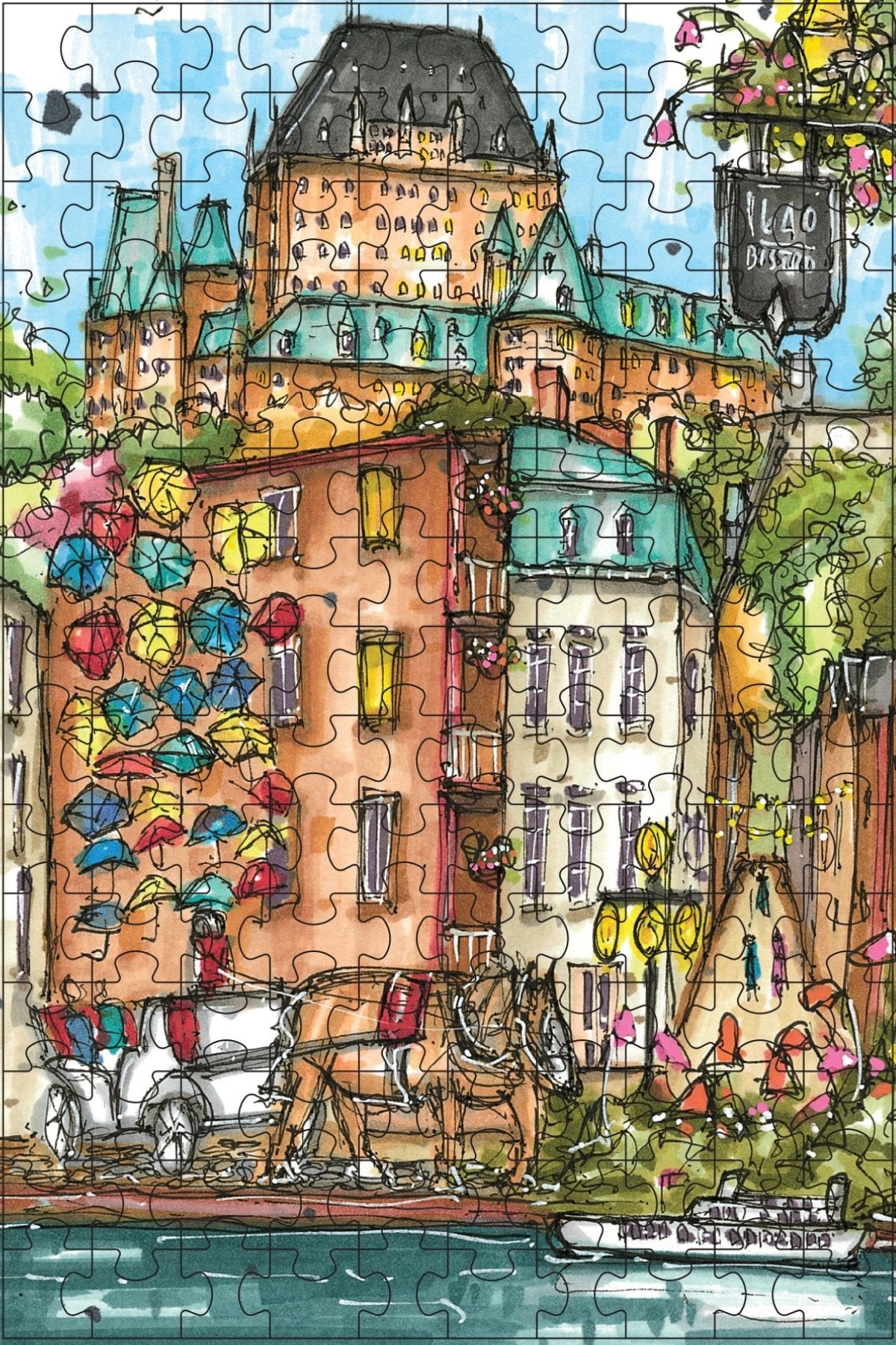 Quebec City Summer, Mini Luxury Puzzle