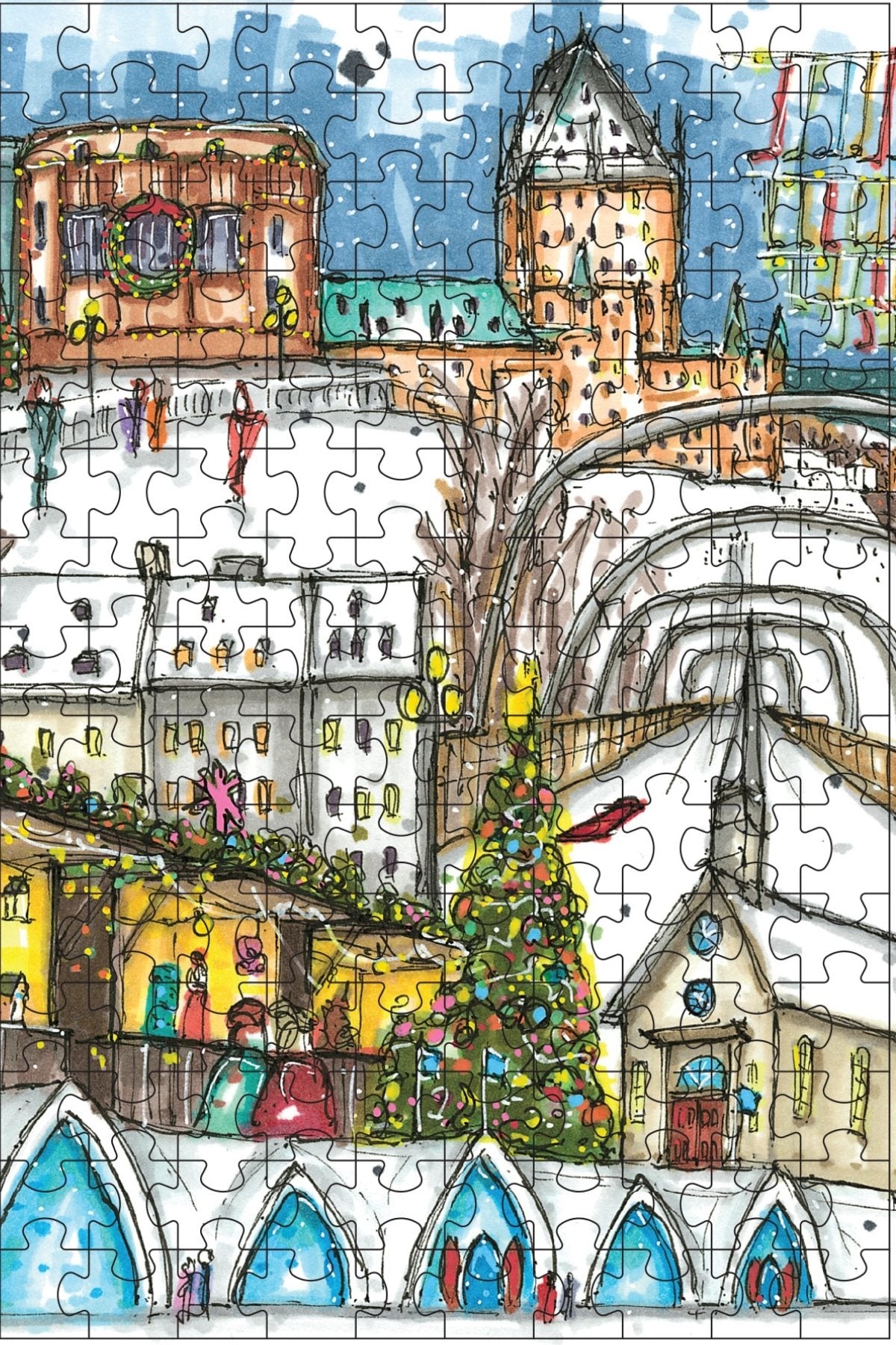 Quebec City Winter, Mini Luxury Puzzle