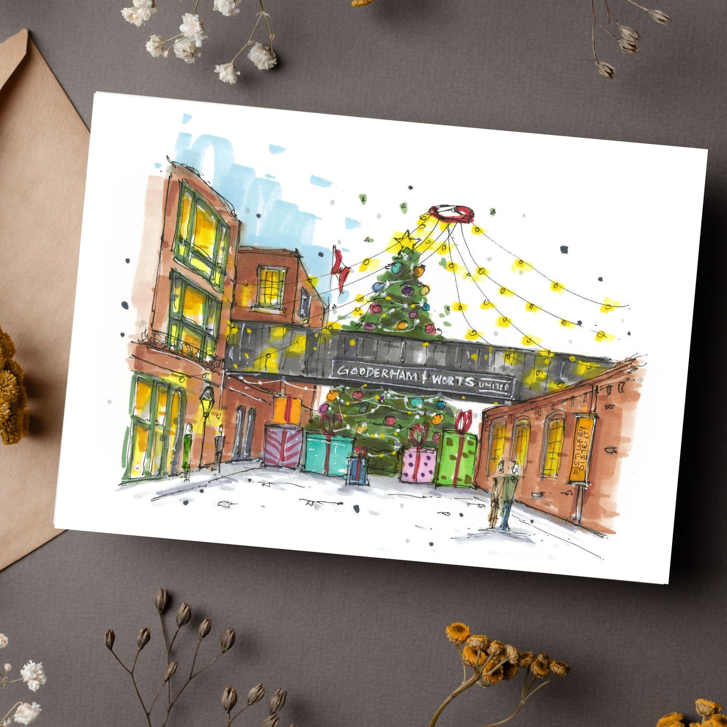 Distillery District Christmas - Downtown Sketcher