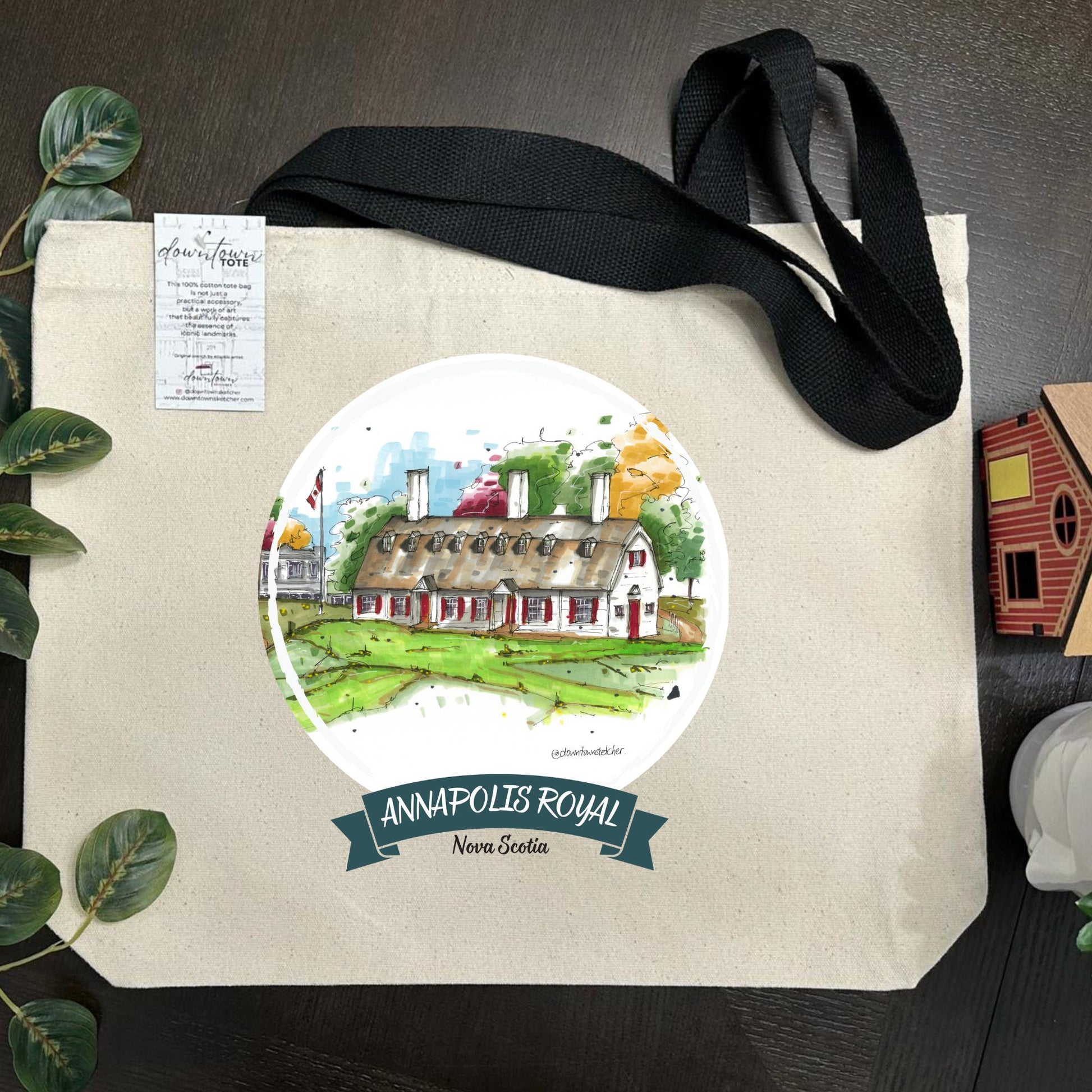 Fort Anne National Historic Site Annapolis Royal - Standard - Downtown Tote - Downtown Sketcher