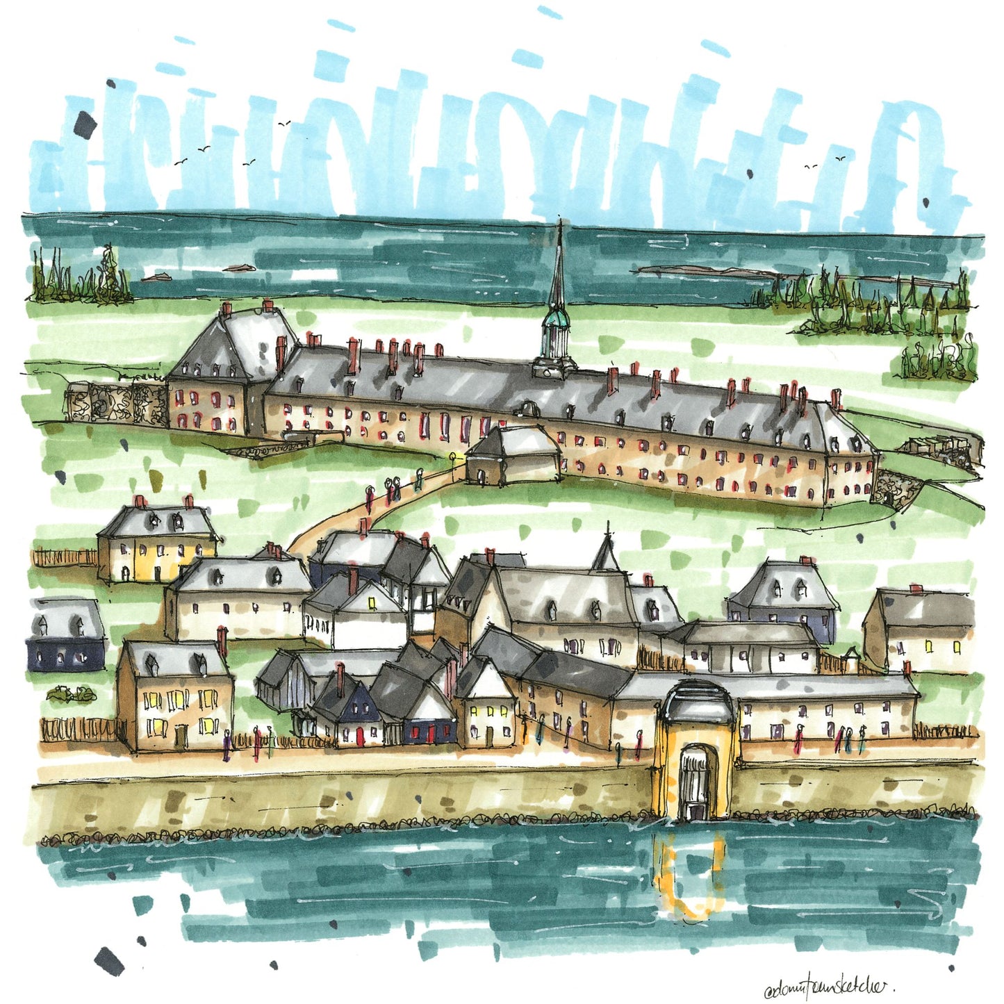 Fortress of Louisbourg National Historic Site, Cape Breton, Greeting Card