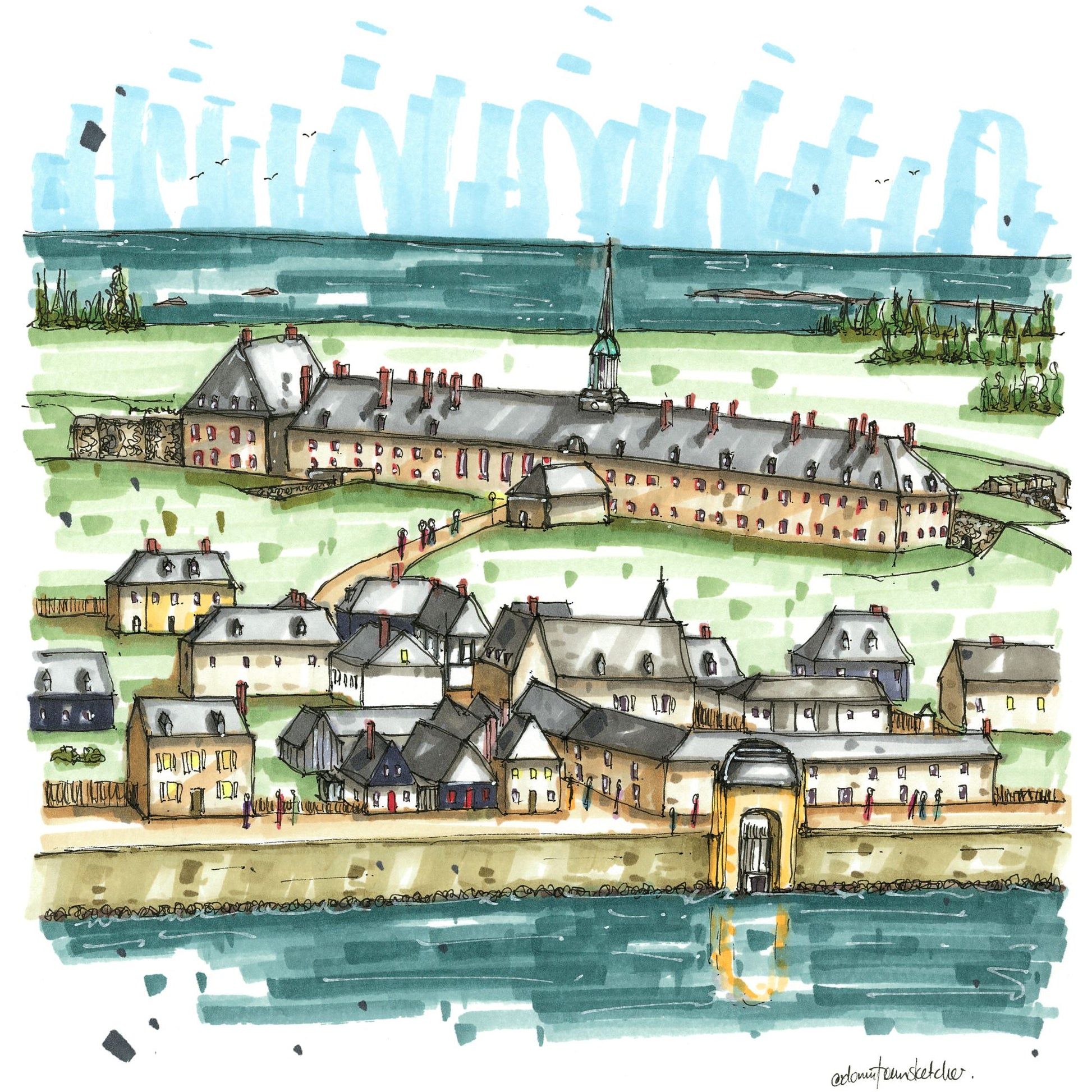 Fortress of Louisbourg National Historic Site, Cape Breton, Greeting Card