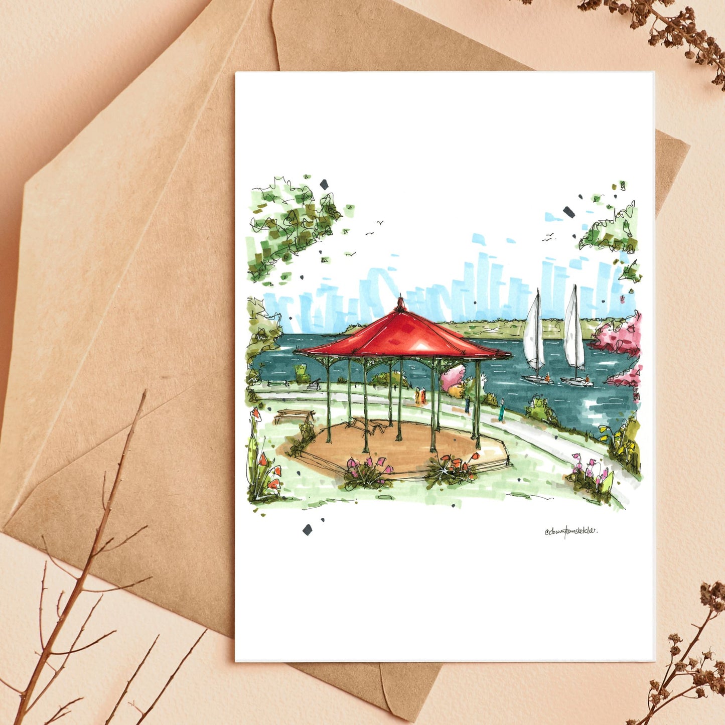 Gazebo, Point Pleasant Park, Halifax, Greeting Card