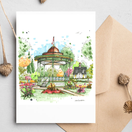 Gazebo in the Public Gardens, Halifax, Greeting Card