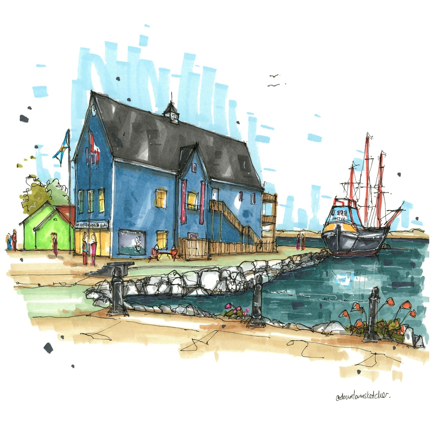 Hector Heritage Quay, Pictou -  Greeting Card