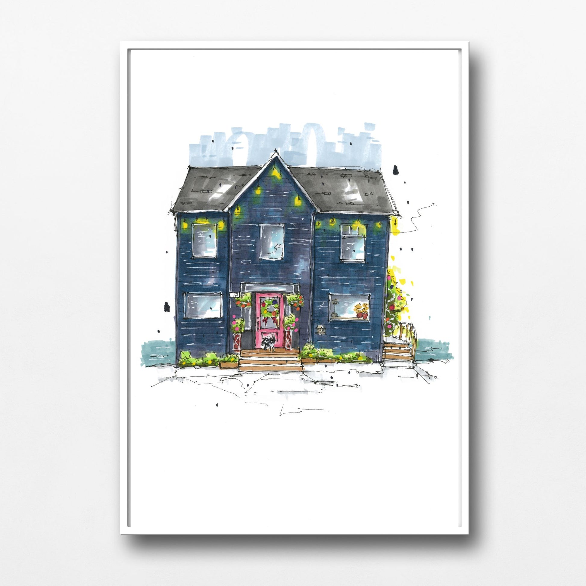 House Emily, Print, Downtownsketcher, Wynand van Niekerk, DTS0087