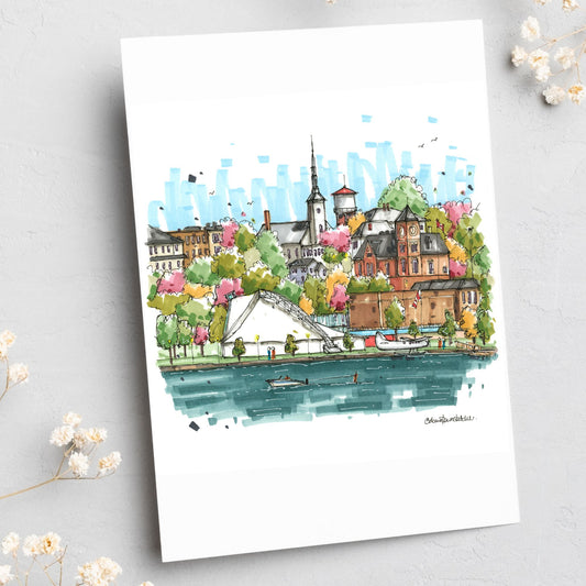 Kenora Waterfront, Ontario, Greeting Card