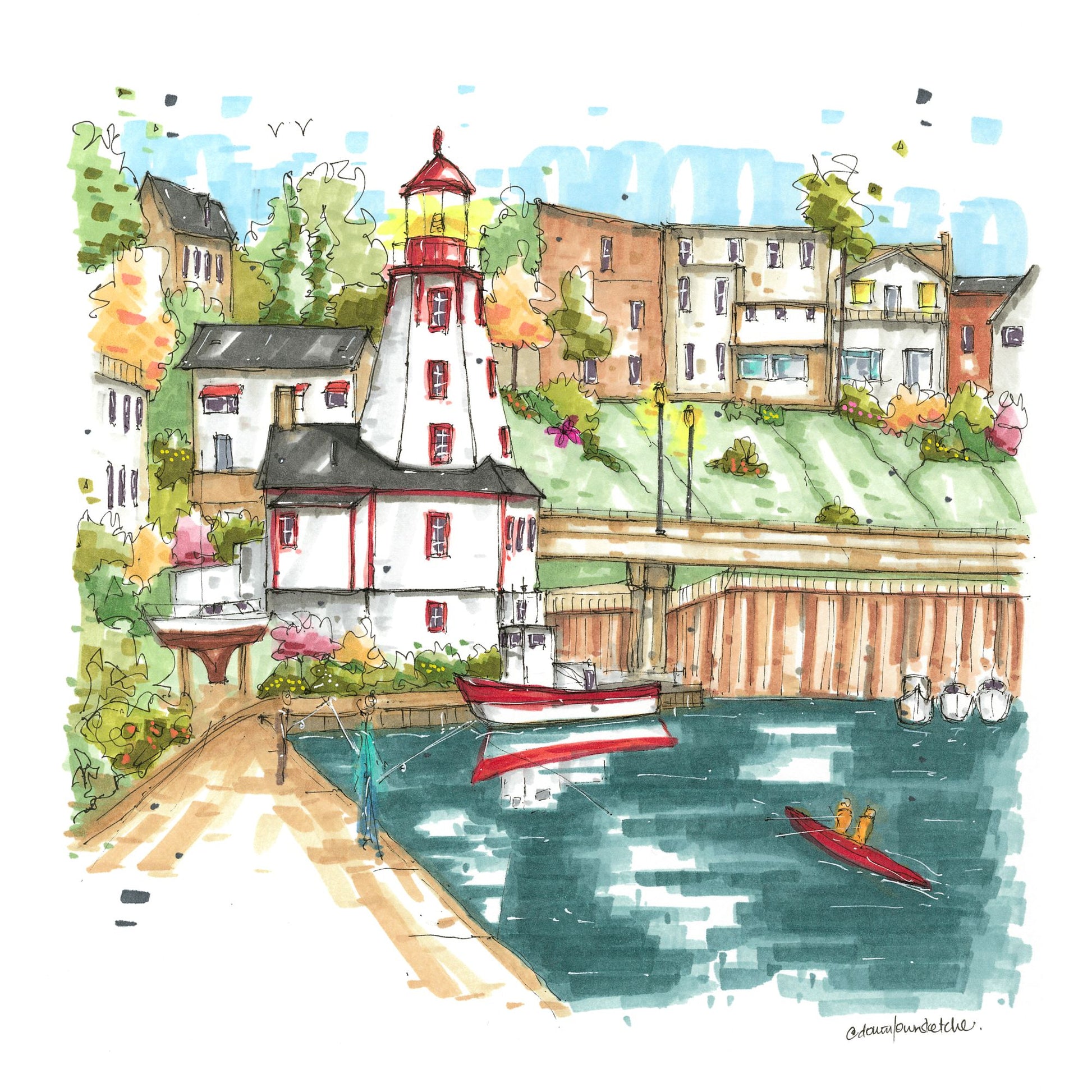 Kincardine Lighthouse and Museum, Ontario, Greeting Card