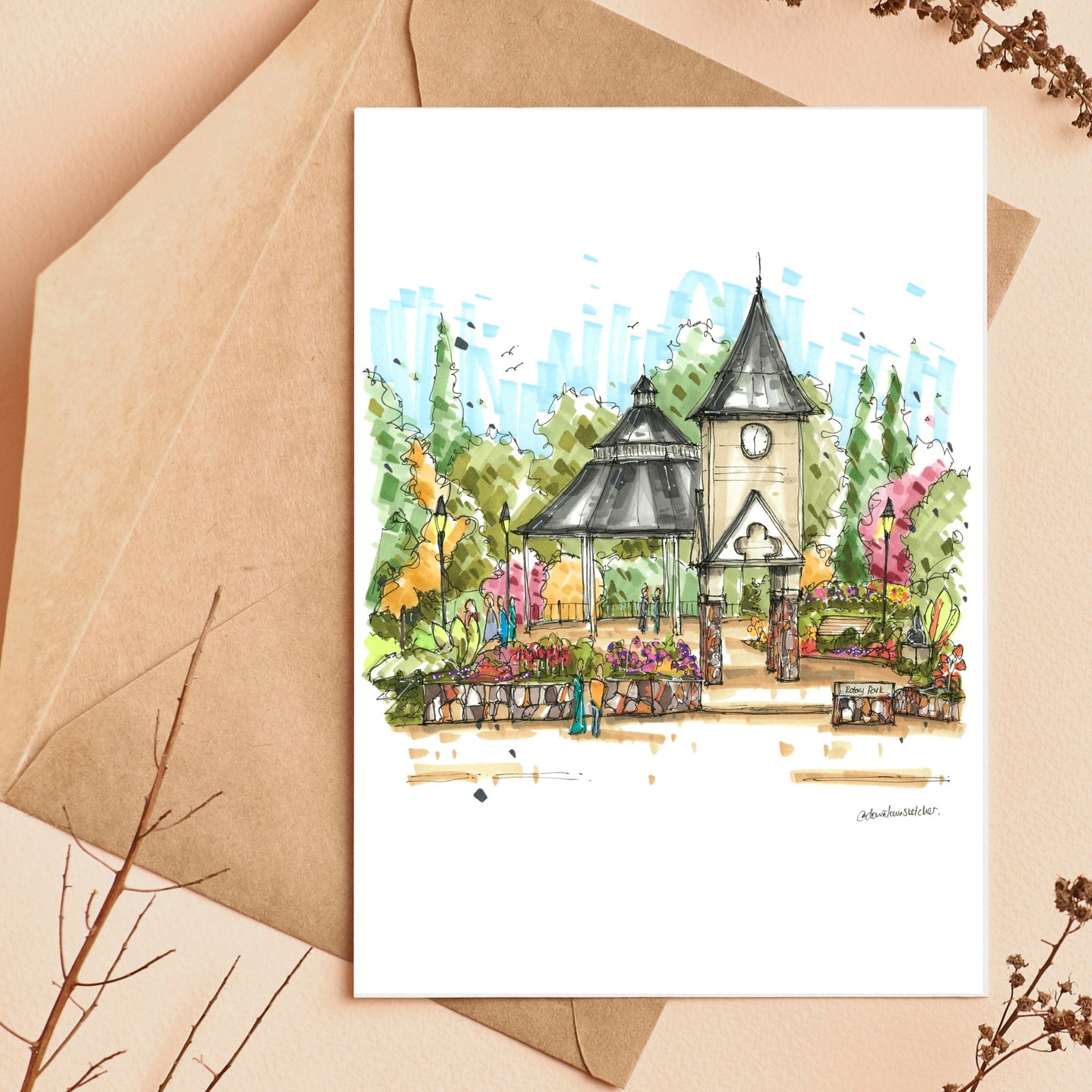Rotary Park Bowmanville, Ontario -  Greeting Card