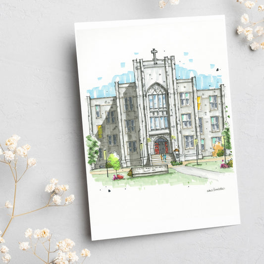 Saint Mary's University, Halifax, Greeting Card - Downtown Sketcher