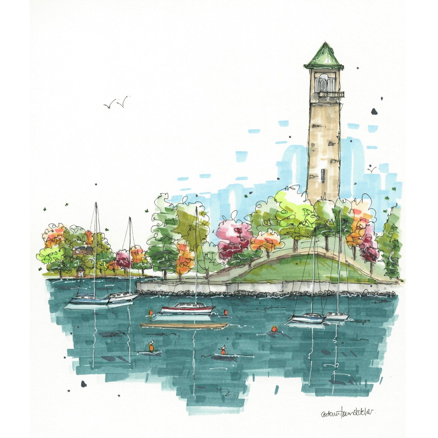 Sir Sandford Fleming Park, The Dingle, Halifax - Downtown Sketcher