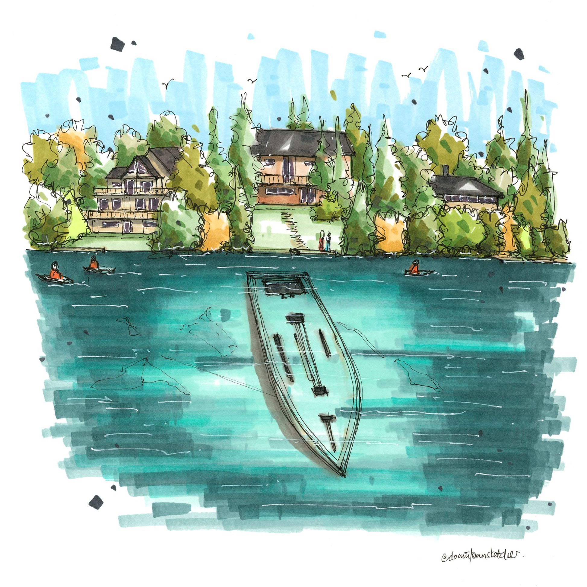 Sweepstakes Ship Wreckage, Tobermory, ON - Greeting Card