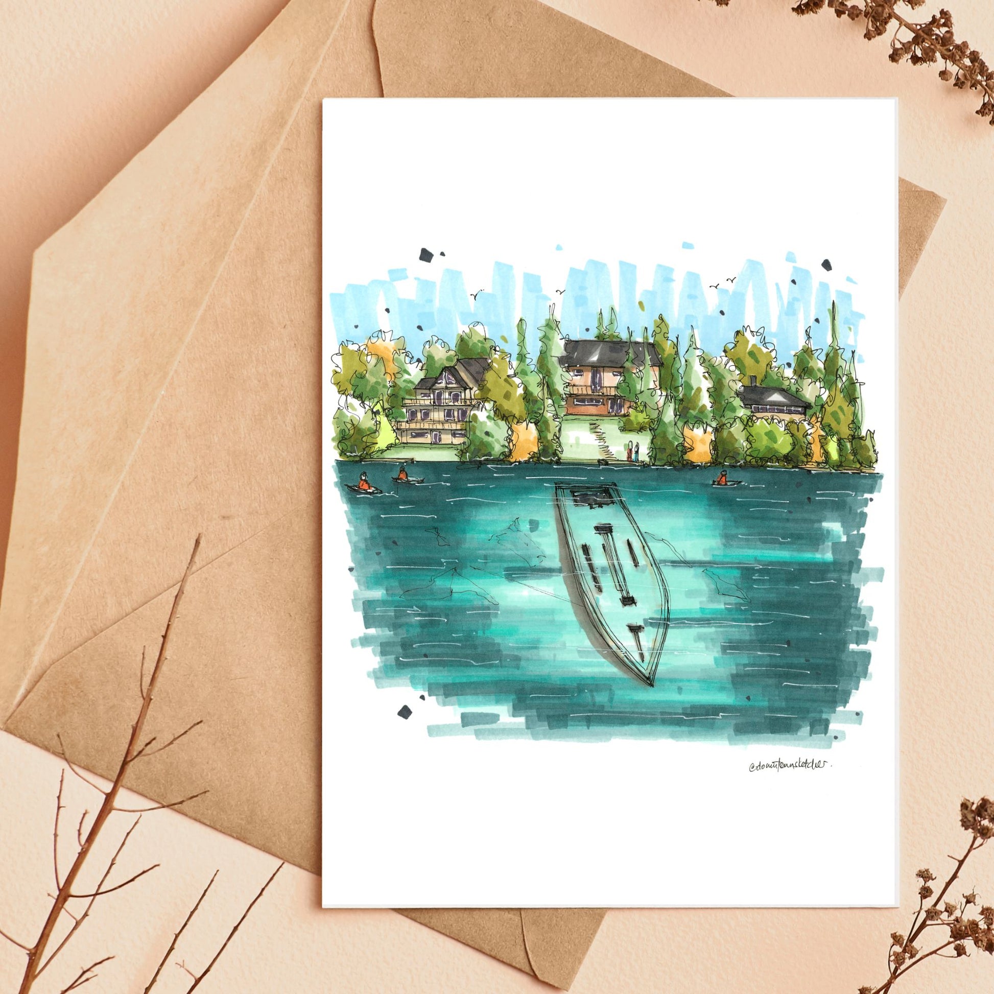 Sweepstakes Ship Wreckage, Tobermory, ON - Greeting Card