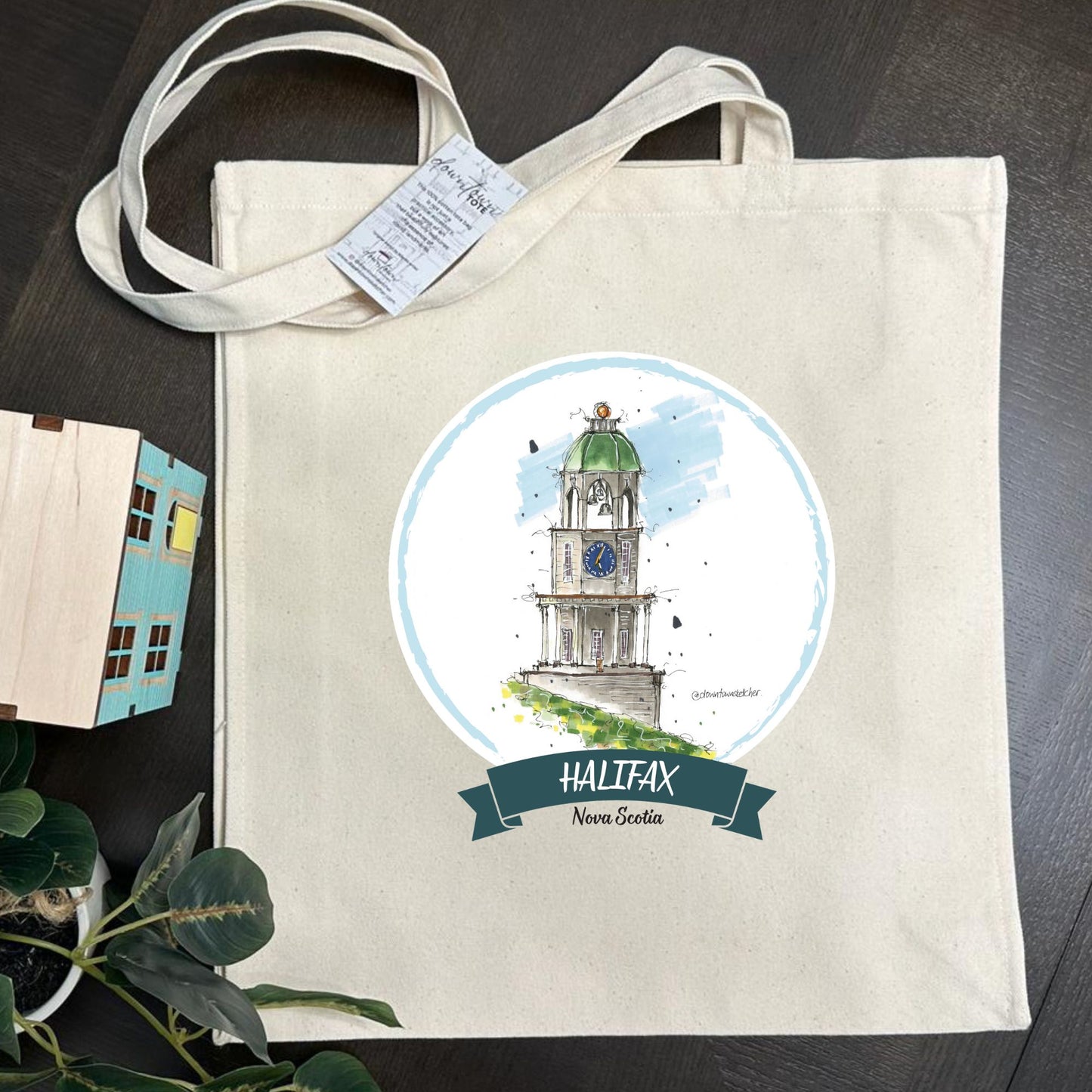 The Citadel Clock Tower Halifax - Tall - Downtown Tote - Downtown Sketcher