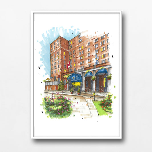 The Lord Nelson Hotel, Halifax, Print, Downtown Sketcher, Wynand van Niekerk