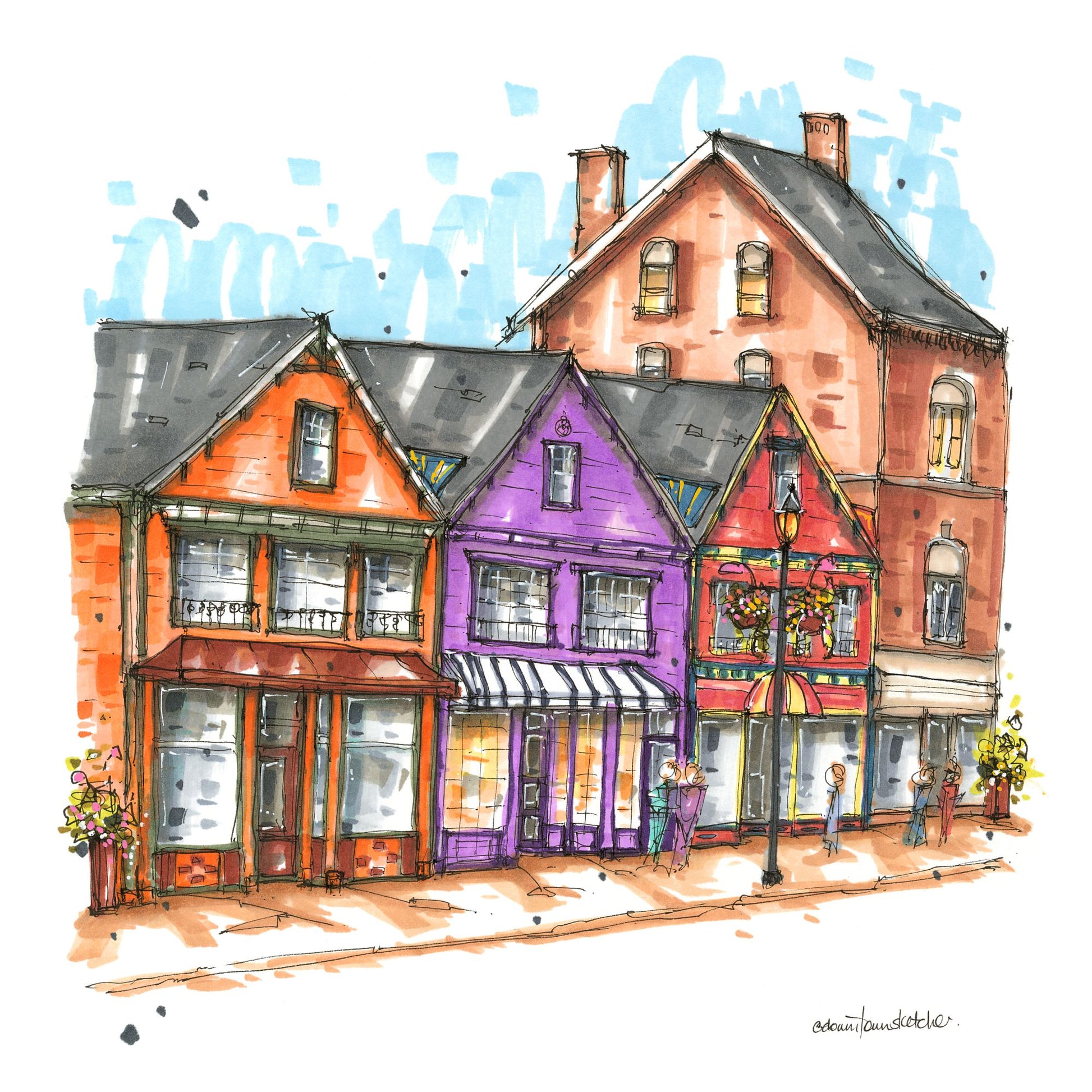 The Three Painted Ladies, Yarmouth - Greeting Card