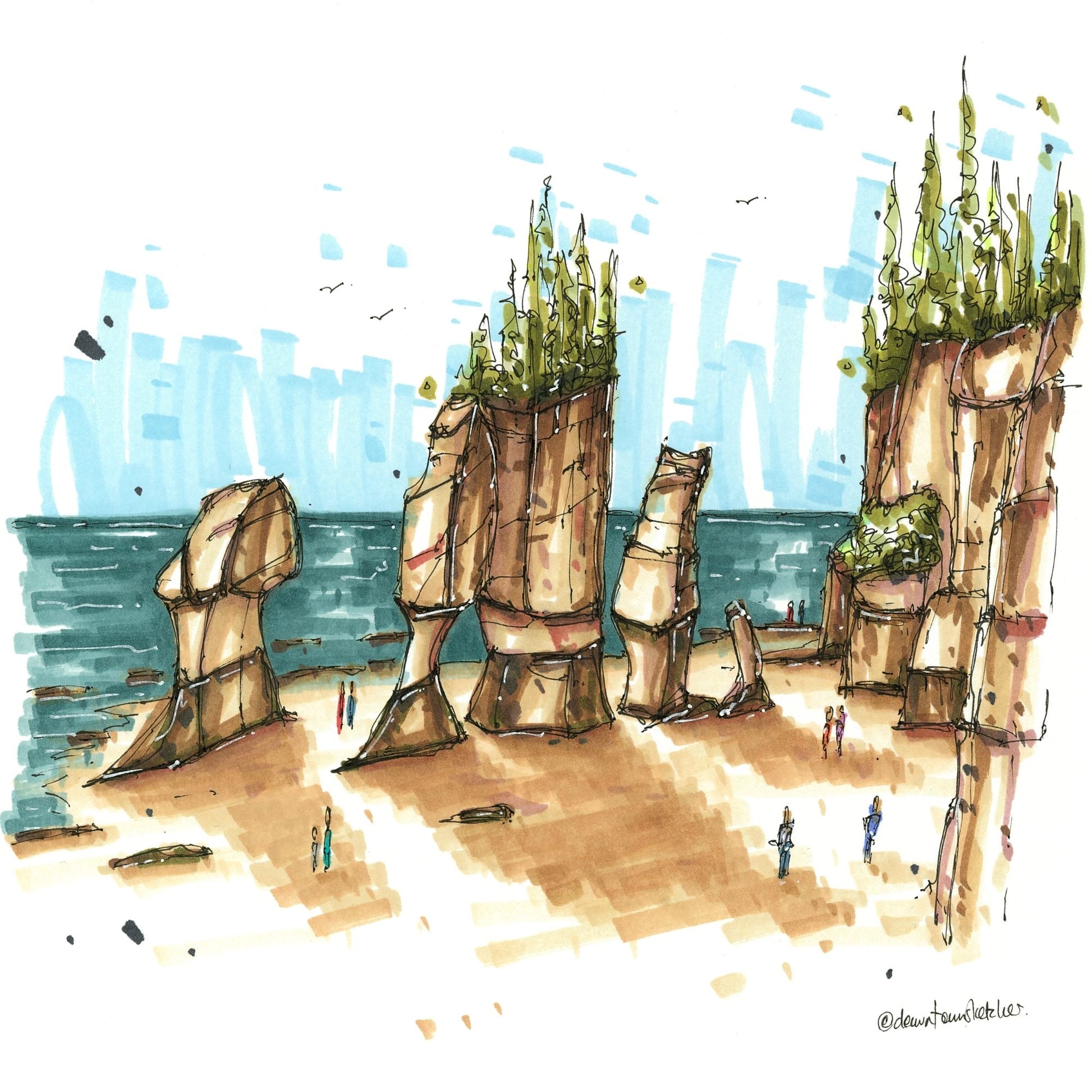 Tide out, Hopewell Rocks, New Brunswick, Greeting Card